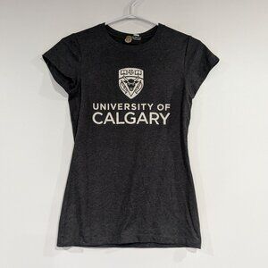 University of Calgary Logo Tee Charcoal Grey Size Medium